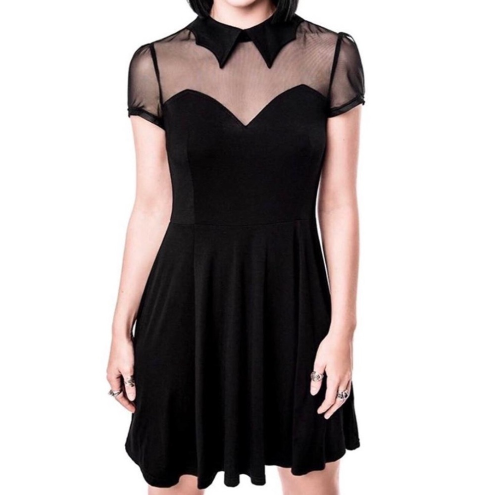 Killstar Vampyra Black Night Creature Gothic Dark Edgy‎ Angel Skater Dress